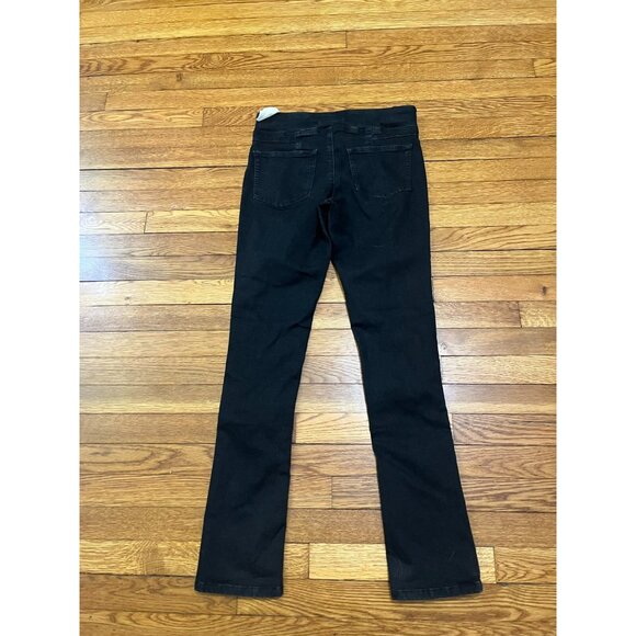 Free People We The Free Double Dutch Slit Hem Pull On Jeans Black size Small NWT - Picture 9 of 9